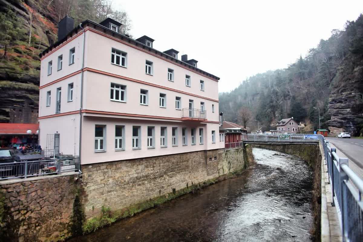 Hotel Kotva building in Hřensko, Czechia